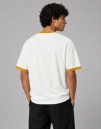 Mustard yellow off white