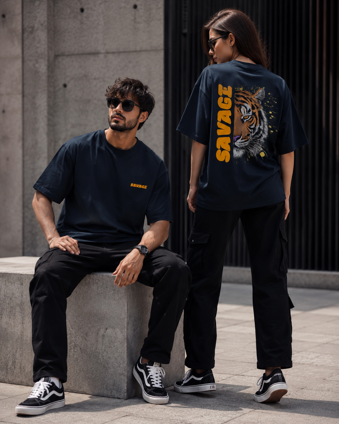 Savage Tiger Oversized T-Shirt | Premium Streetwear Graphic Tee by Let's Wears