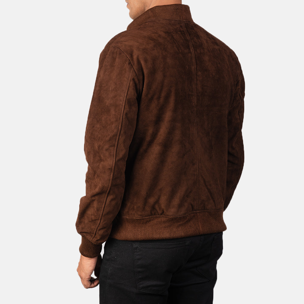 Shane Mocha Suede Bomber JacketShane Mocha Suede Bomber Jacket