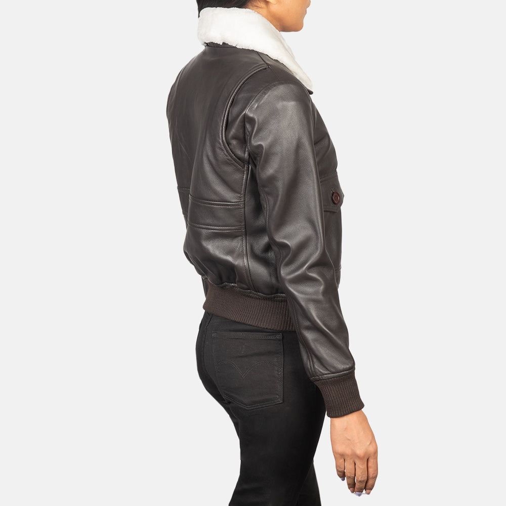 Stella G-1 Brown Leather Bomber Jacket