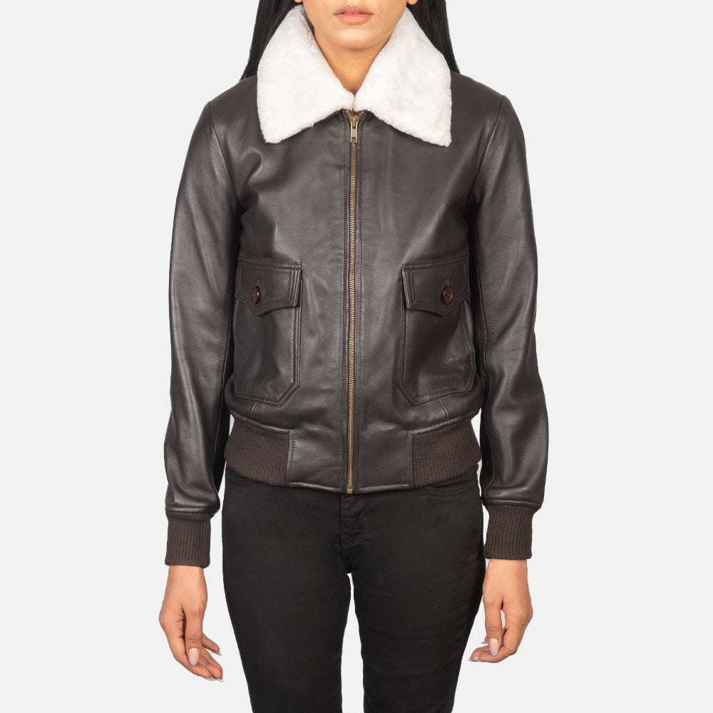 Stella G-1 Brown Leather Bomber Jacket