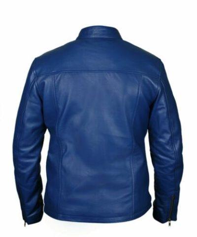 Steve McQueen Le Mans Blue Racer Leather Jacket