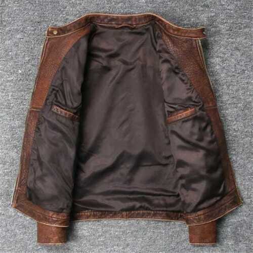 Tan Brown Cafe Racer Leather Jacket for Men