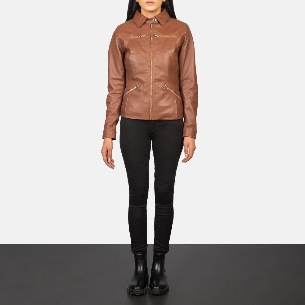 Tomachi Brown Leather Jacket