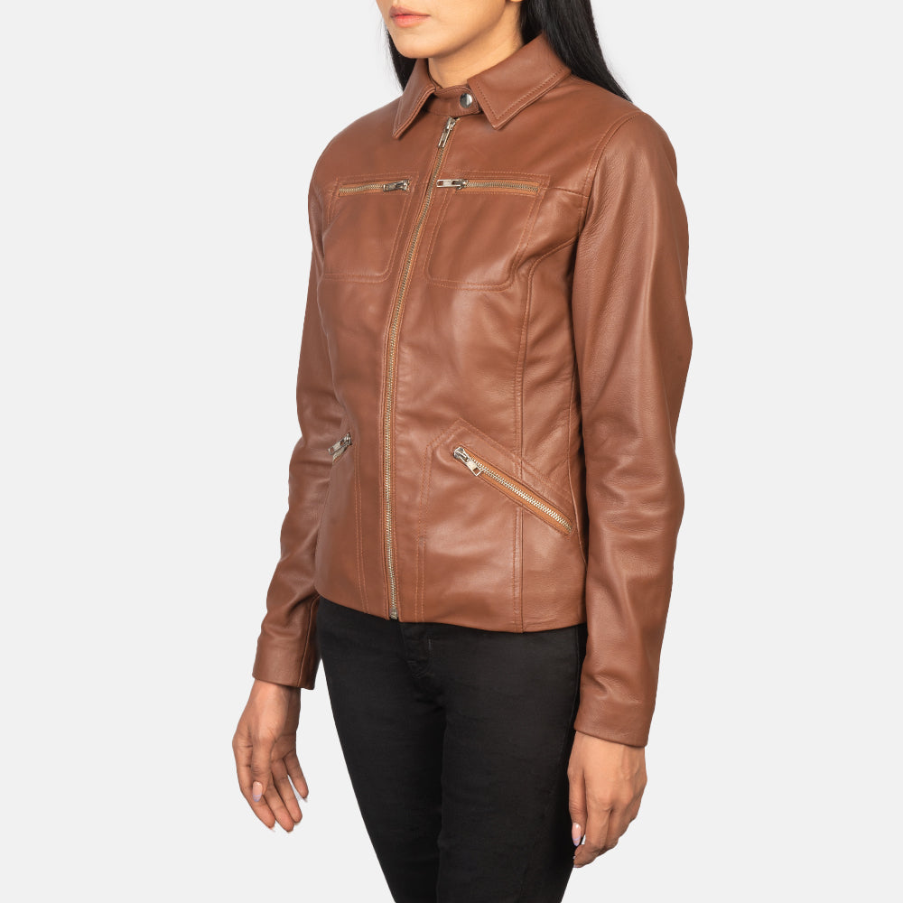 Tomachi Brown Leather Jacket