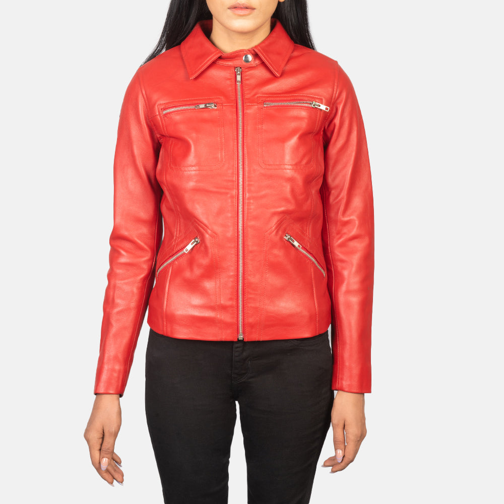 Tomachi Red Leather Jacket