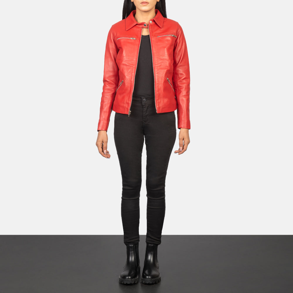 Tomachi Red Leather Jacket