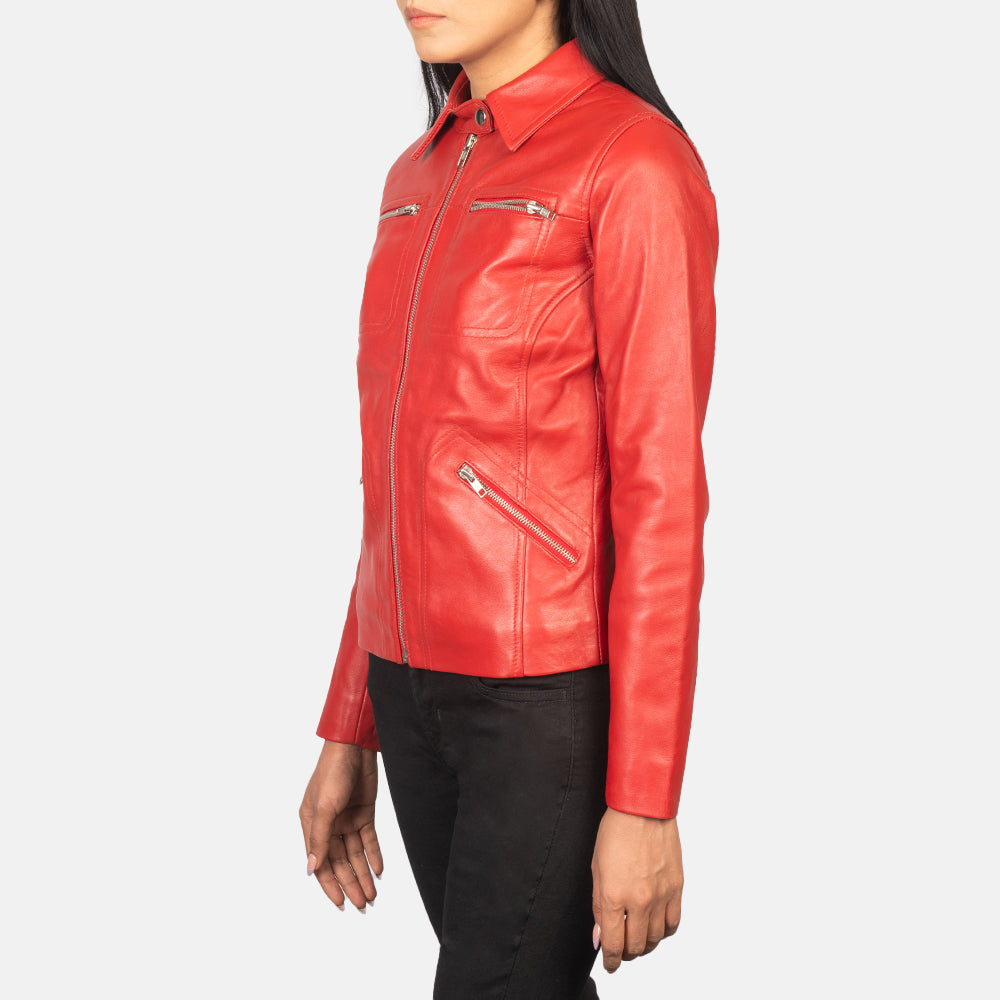 Tomachi Red Leather Jacket