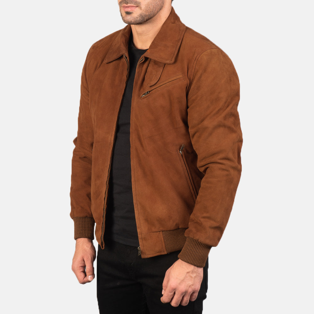 Tomchi Tan Suede Leather Jacket