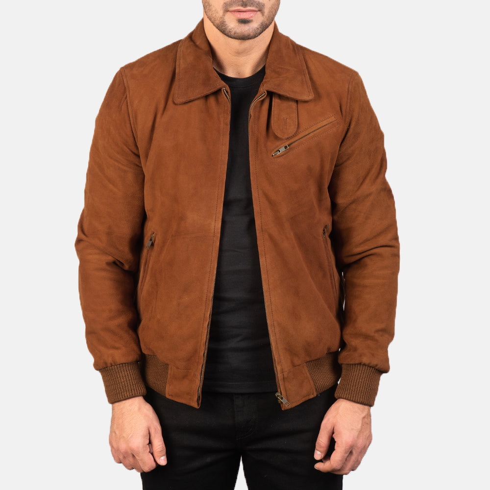 Tomchi Tan Suede Leather Jacket