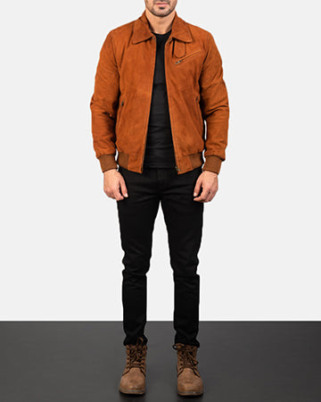 Tomchi Tan Suede Leather Jacket