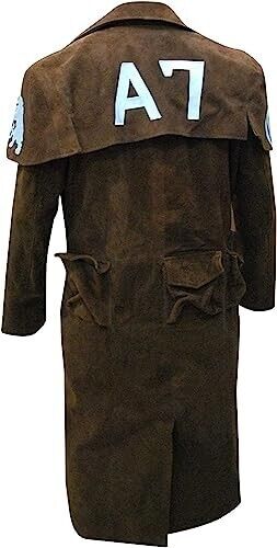 Vegas Veteran Ranger Men’s Brown Leather Trench Coat