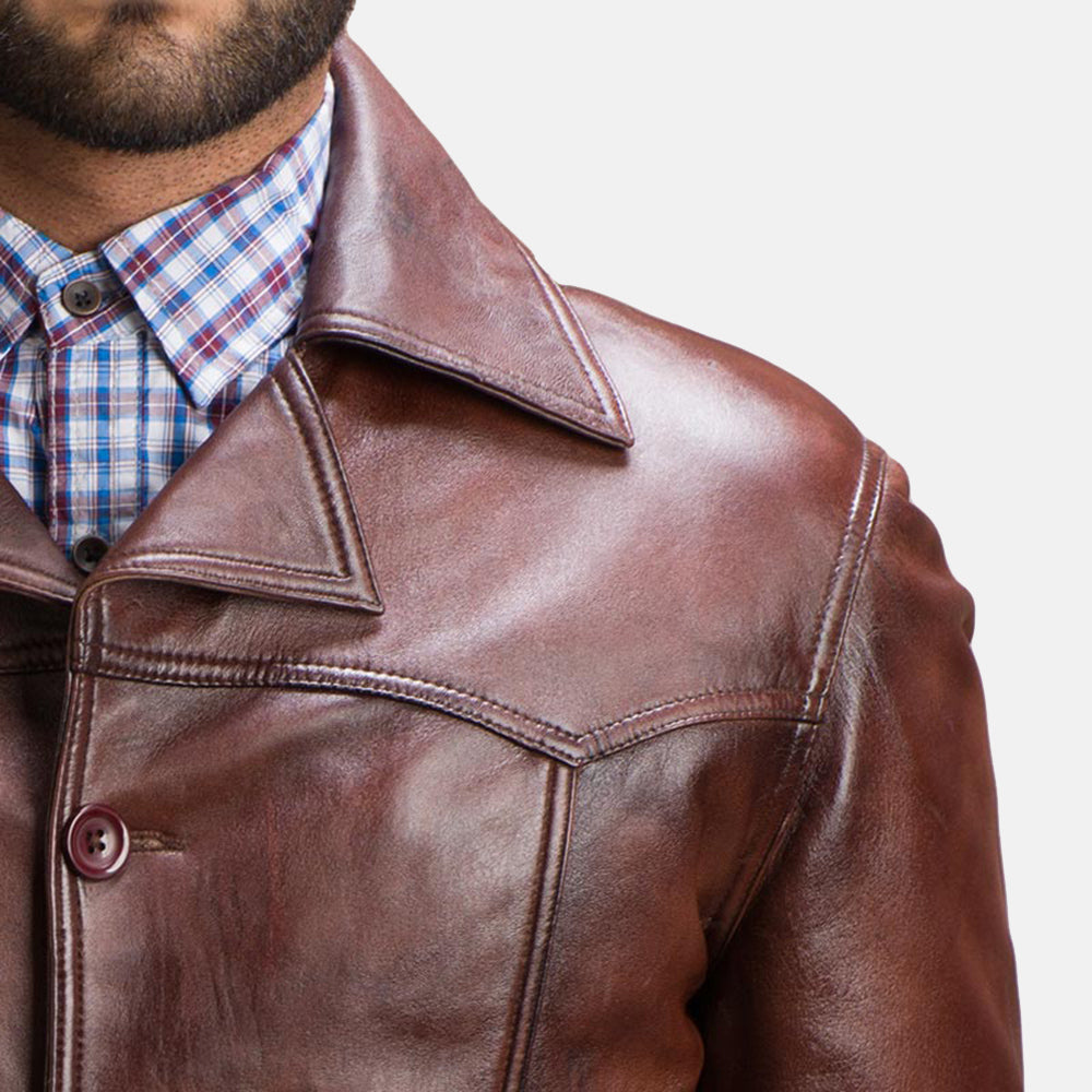 Vincent Alley Brown Leather Jacket