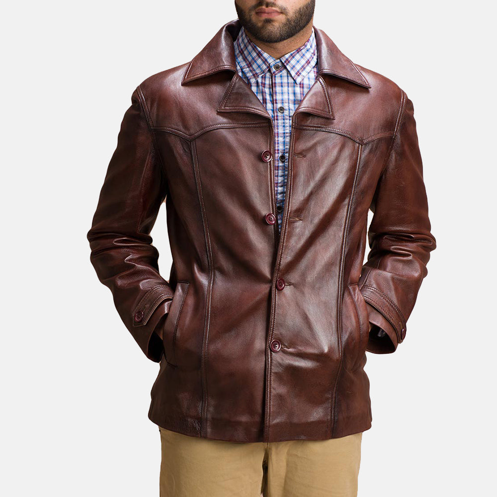 Vincent Alley Brown Leather Jacket