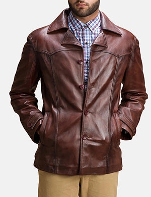 Vincent Alley Brown Leather Jacket