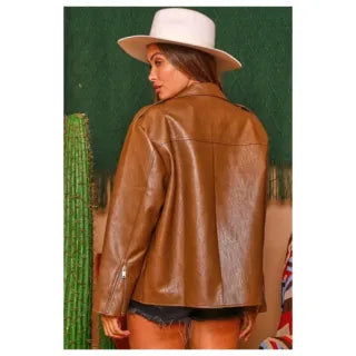 Vintage Brown Women’s Sheepskin Leather Trench Coat