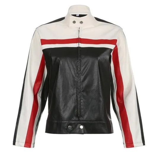 Women’s Bolero Shrug Biker Leather Jacket