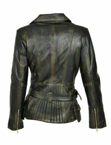 Women’s Cafe Racer Motorcycle Leather Jacket