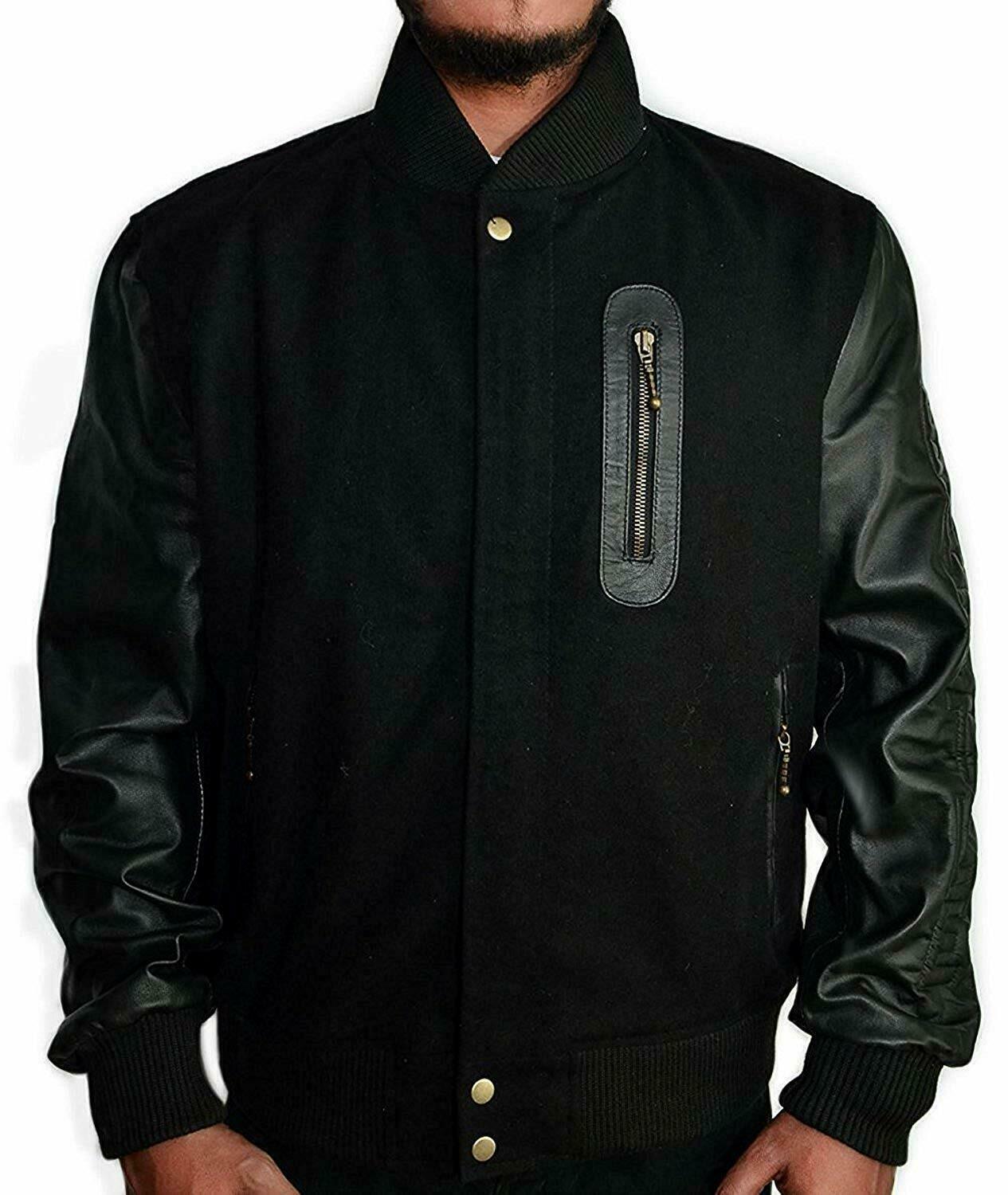 XXIV Michael B Jordan Black Leather Jacket