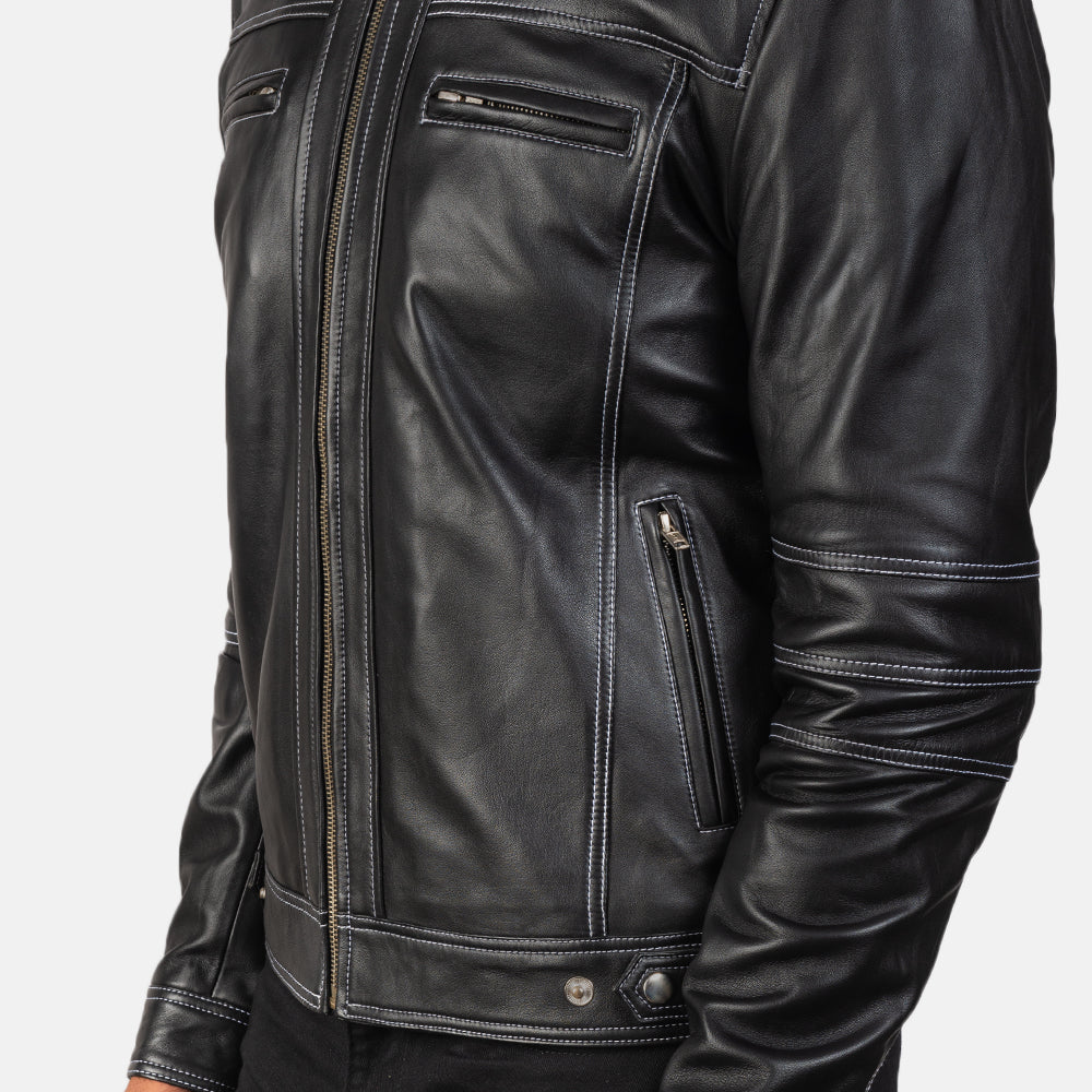 Youngster Black Leather Biker Jacket