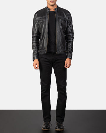 Youngster Black Leather Biker Jacket