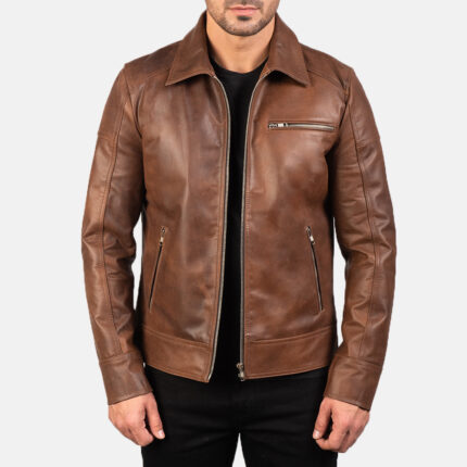 lavendard-brown-leather-biker-jacket